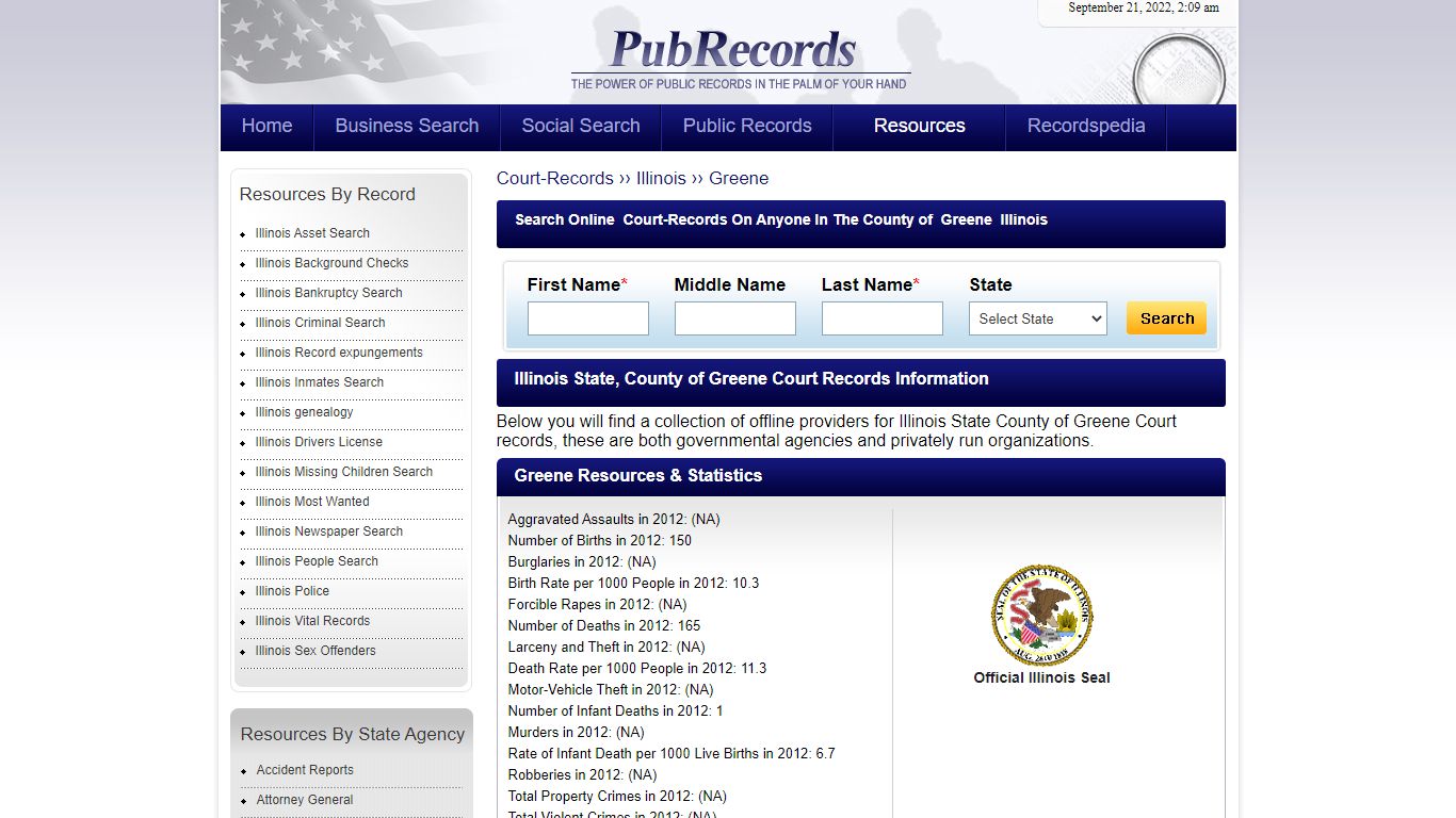 Greene County, Illinois Court Records - Pubrecords.com